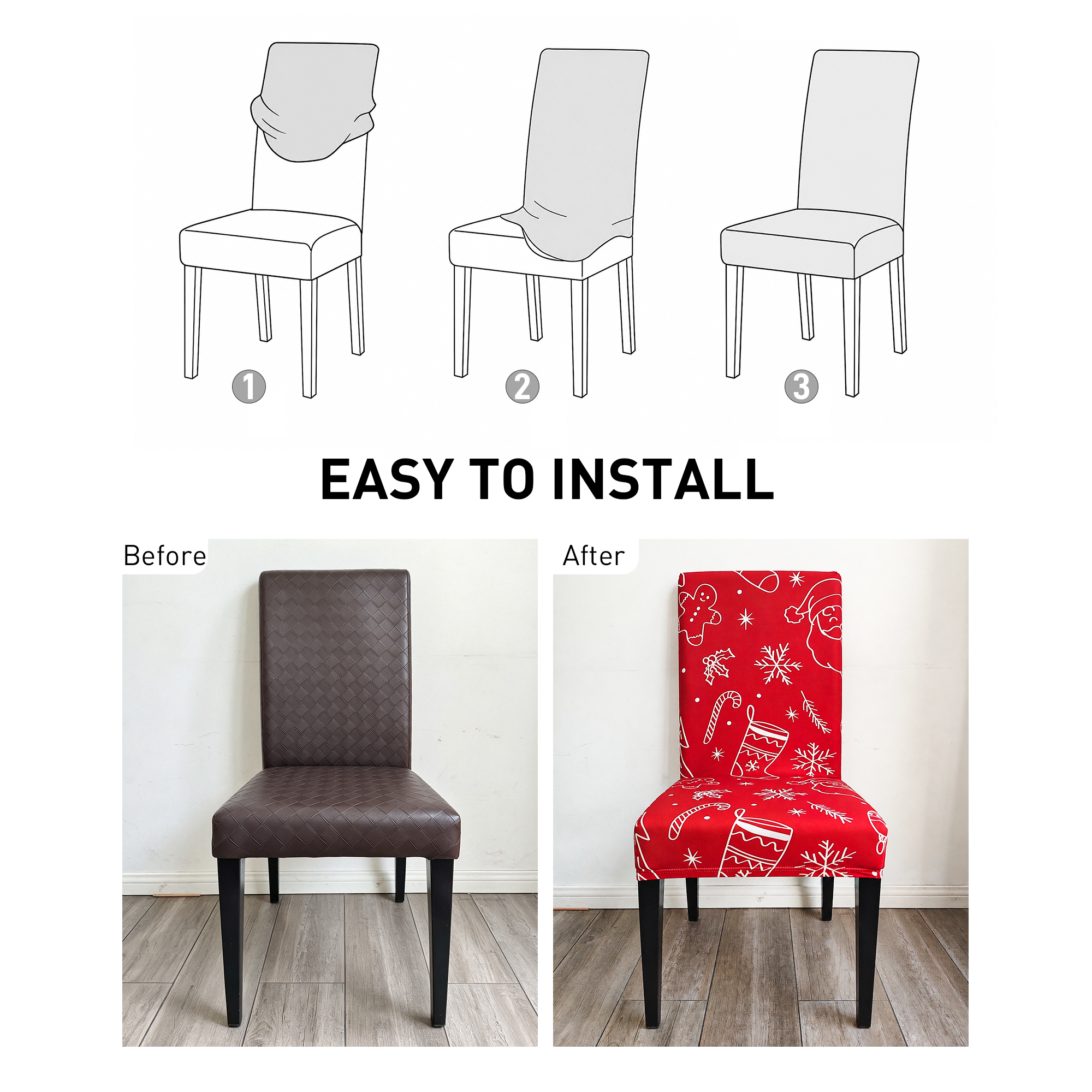HOSIDECO Christmas Chair Cover Main